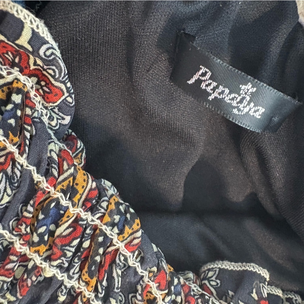 Boho Paisley Tiered Smocked Camisole Blouse - Picture 6 of 8